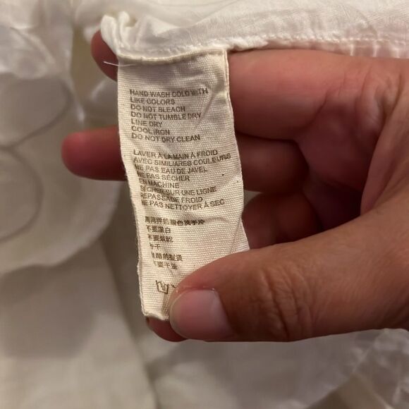 Anthropologie letimebe white blouse 4 - Picture 3 of 6